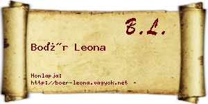 Boér Leona névjegykártya